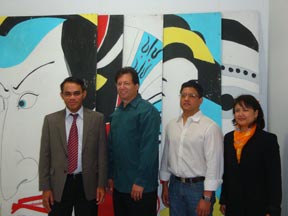 Competitive ACE with the Museum President (Michael Mutsuda) and officials from the Royal Thai Government. Royal Thai Officials were invited last week to tour the space and planned events / seminars in the hopes of garnering support for the Thai exhibit.